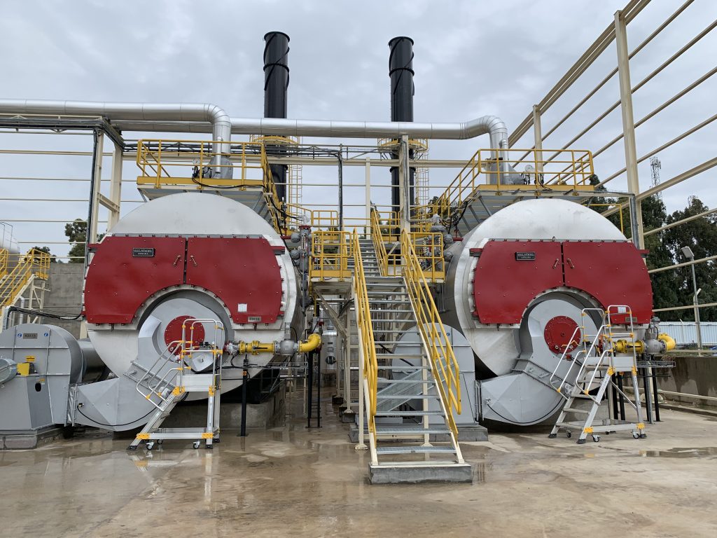 Twin waste heat recovery boiler units at Dadu Energy