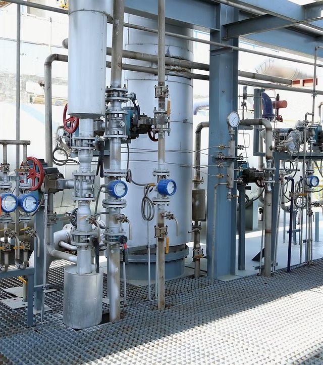 Process column and piping at the Pak Ethanol distillery unit