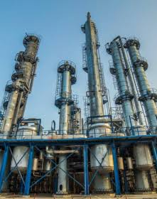 Completed process towers at the Pak Ethanol distillery unit