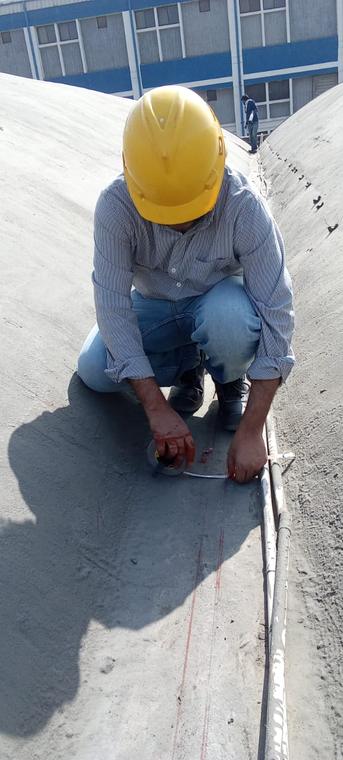 Layout Marking — Anchor positions marked and verified against approved drawings